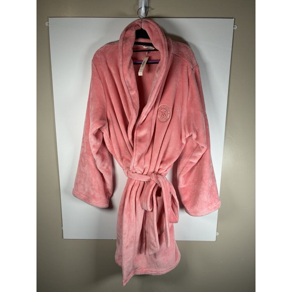Victoria’s Secret Signature Plush Robe XL/XXL Pink NWT Cozy Loungewear Belted